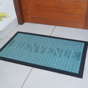 Bienvenue Brick Pattern Rubber Backed Doormat